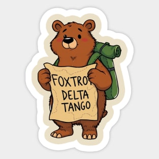 FDT Resist Bear, Anti Trump, National Parks Forest Service - Foxtrot Delta Tango Sticker